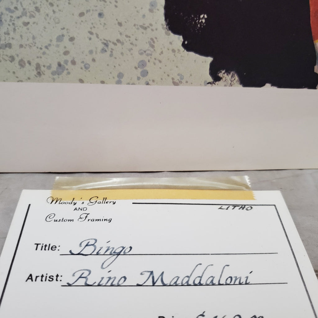 Bingo By Rino Maddaloni Signed Numbered Vintage Print Clown Art