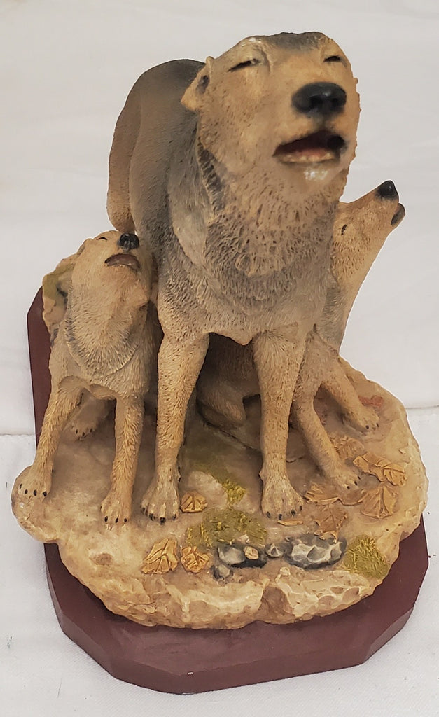 Estevez Creations Limited Wolves Wolf Autumn Lesson Made in Mexico Sculpture