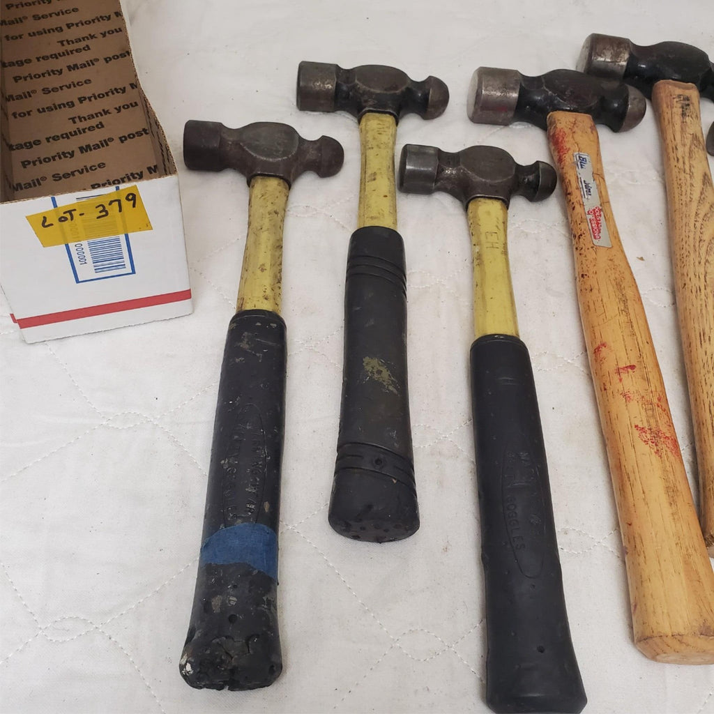 Lot of 6 Nupla Ball Peen Hammer Wood & Fiberglass Handle LOT-379