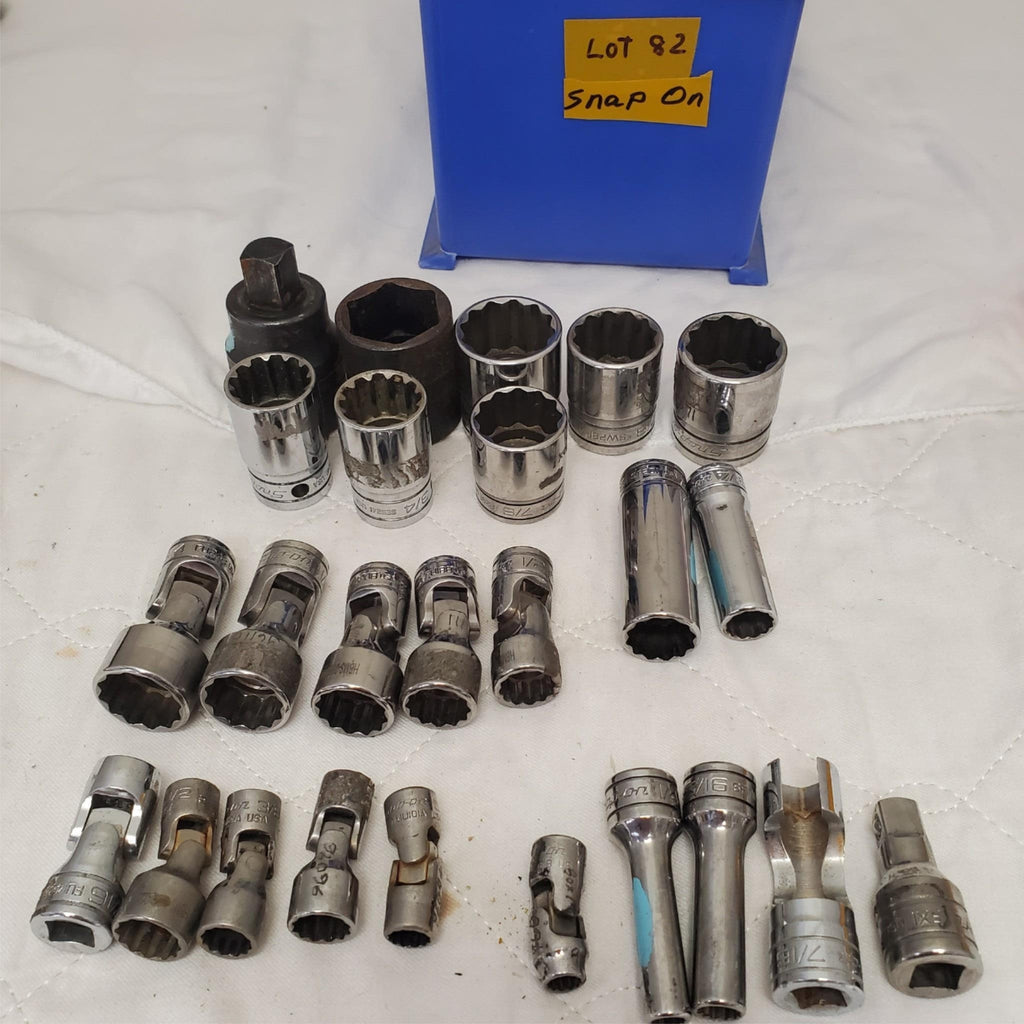 Lot of 25 Assorted Mixed Snap-On Socket Tool Set LOT-82