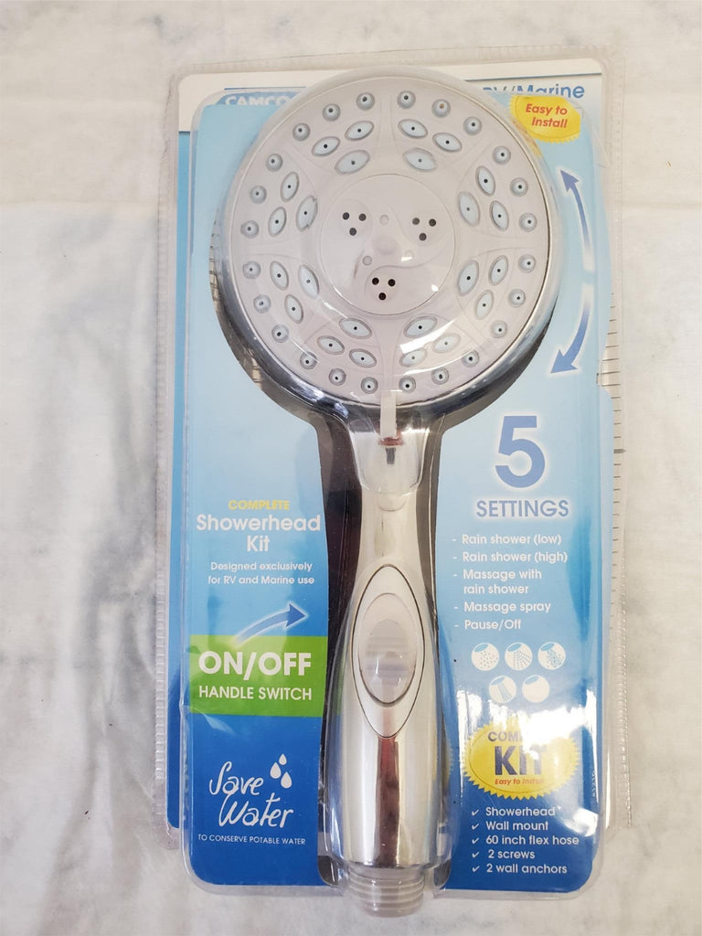 Camco Shower Head Kit Chrome with Hose #43713