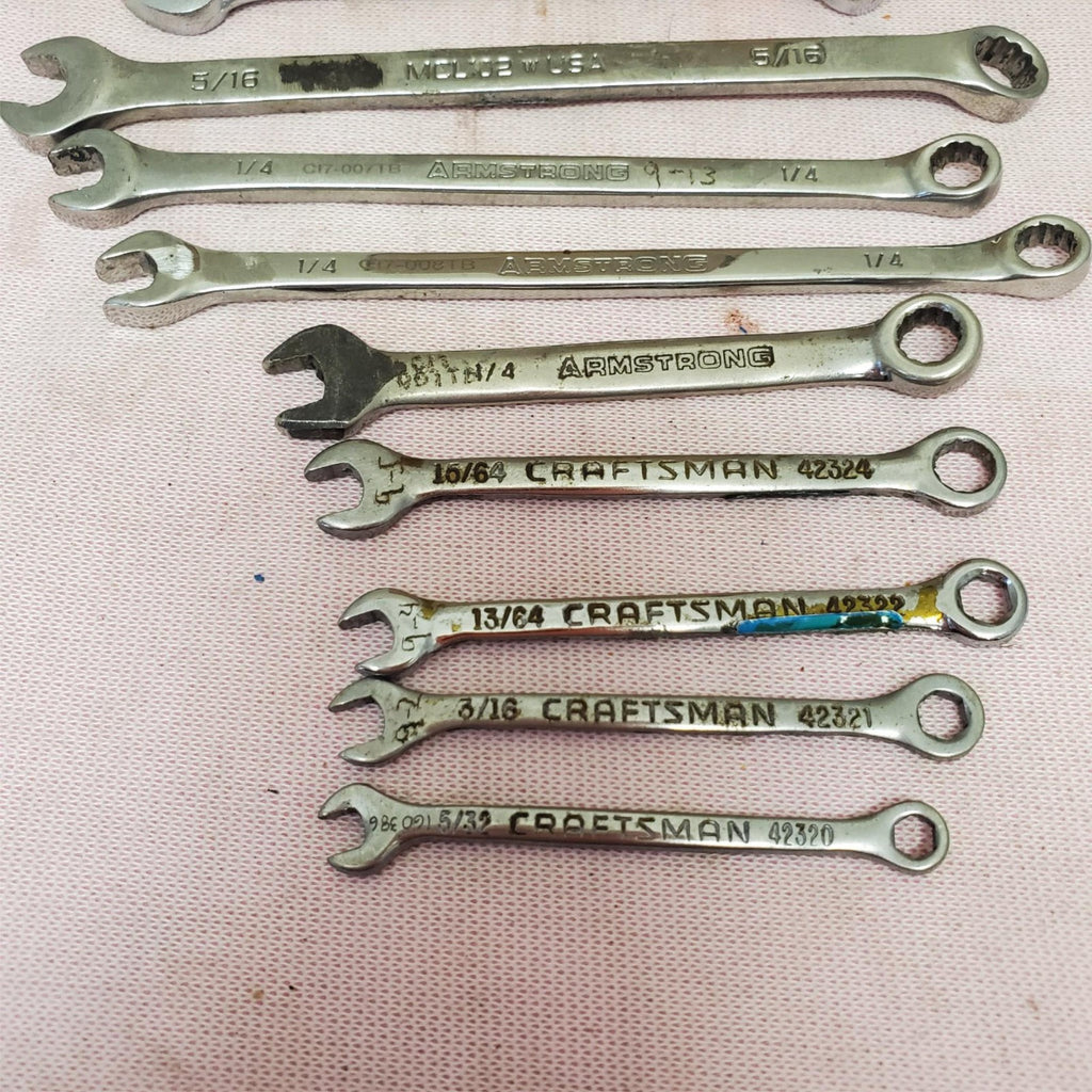 Lot of 12 Assorted Open End Combination Wrench Set LOT-395