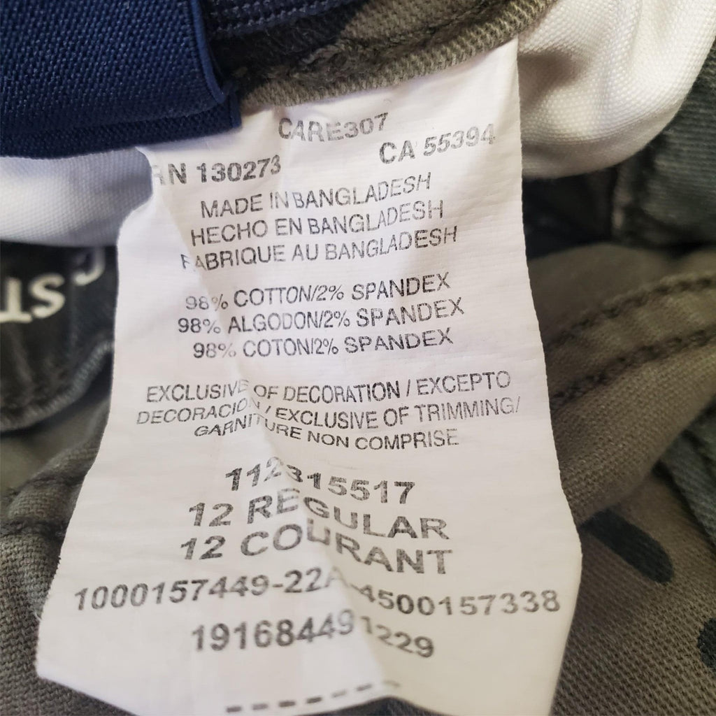 Lot of 5 Wrangler Boys Cargo Bermuda Shorts Size 12, 10