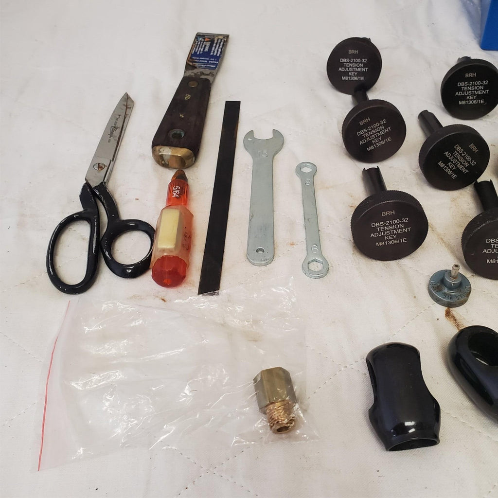  Lot of Tension Adjustment Key, Scraper Knife, Scissors & Other Tools LOT 184