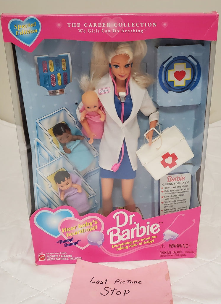 Vintage Dr. Barbie Career Dol & Hear Baby's  Medical Bag,Crib Accessories & more
