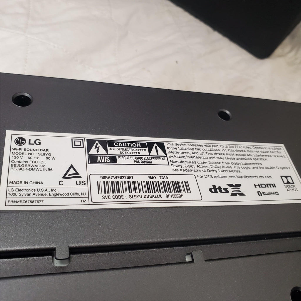 LG SL9YG Home Theater Sound System with Wireless Subwoofer and Surround Speakers