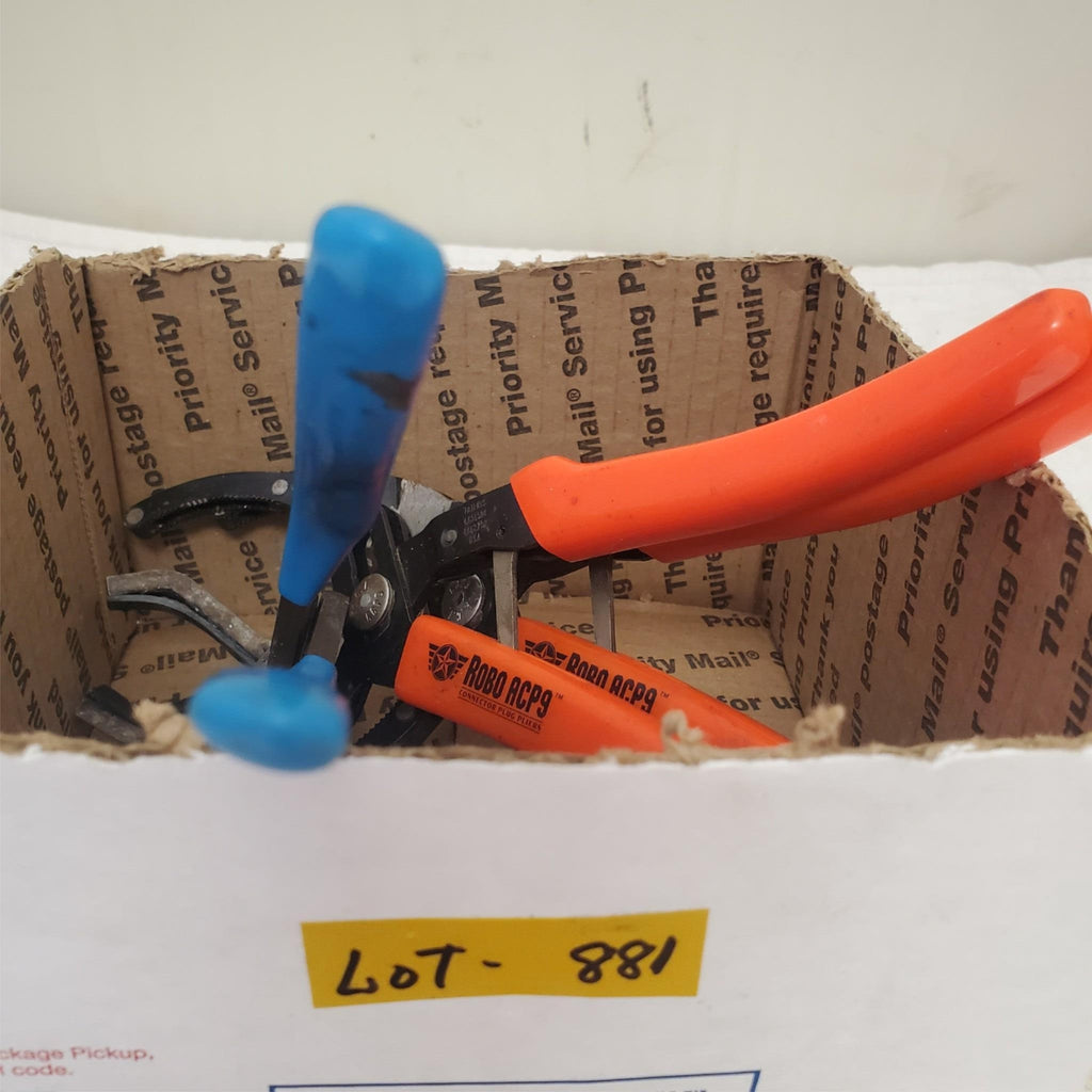 Lot of 3 Duct Cutter & Adjustable Oil Filter Pliers Set LOT-881