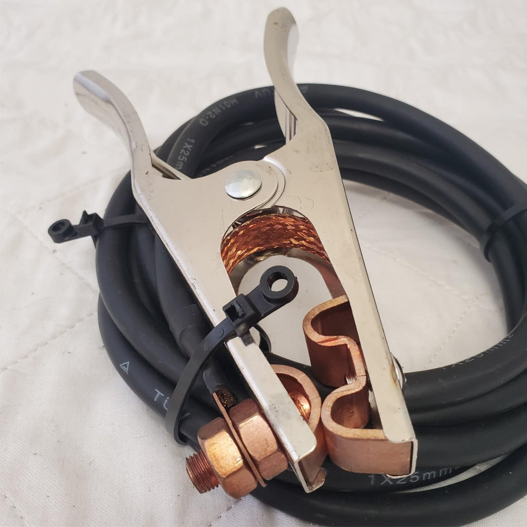 200 Amp Welding Ground Clamp Lead Assembly - Terminal Lug Connector