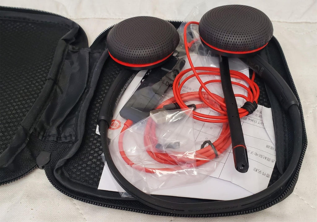 Plantronics C3200 Blackwire USB Headset with USB Adapter Case