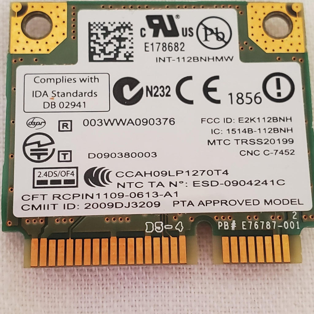 Intel WiFi Link 1000 Mini PCI Express Wireless-N Card 112BNHMW 300Mbps