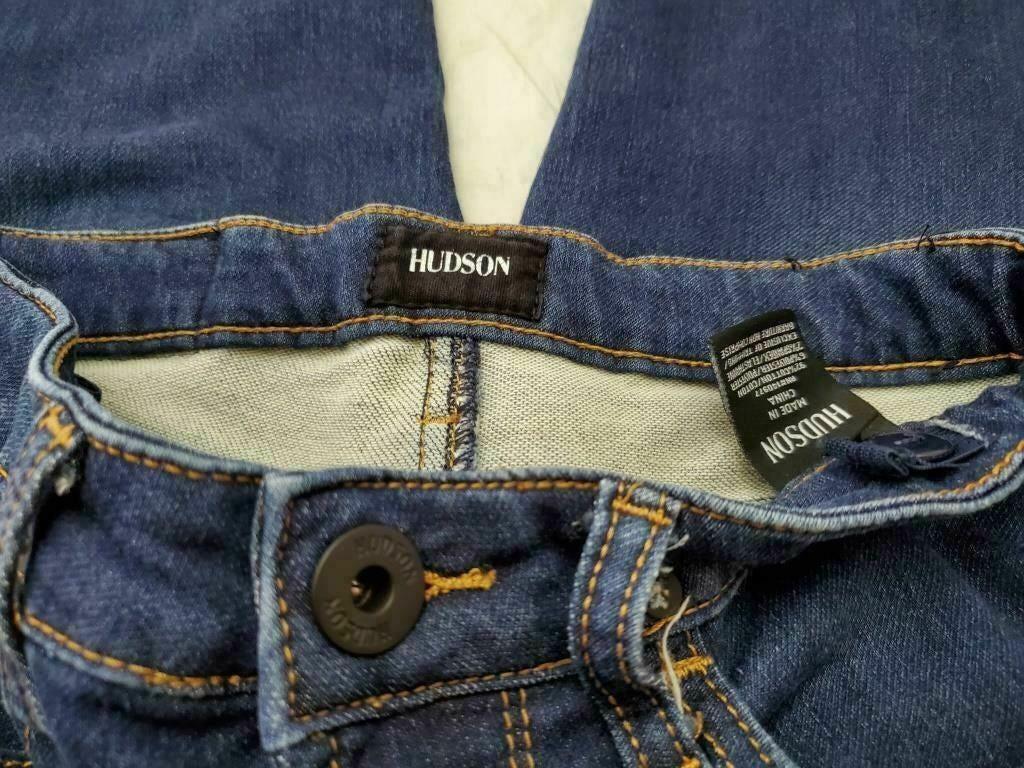 Hudson Boy's Size 12 Skinny Jeans Blue Solid Cotton Blend