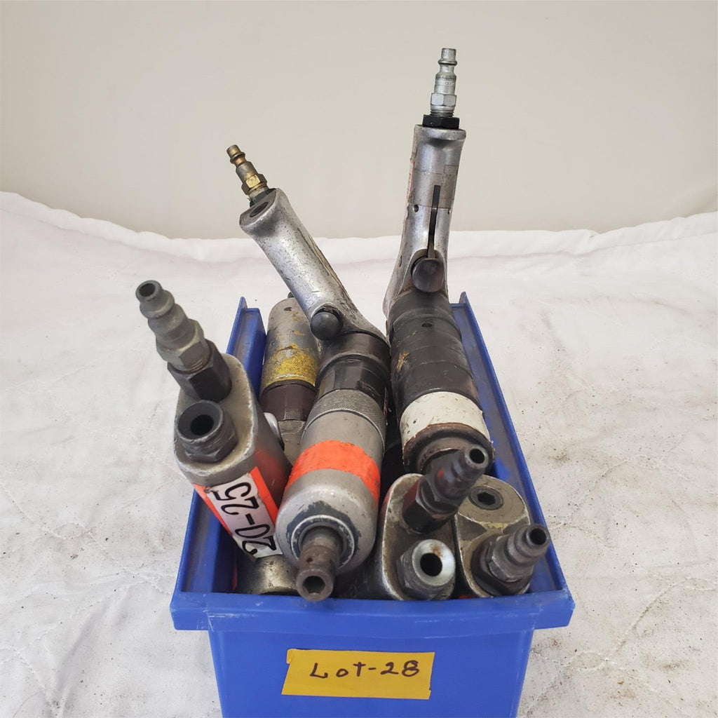Lot of 5 Cleco Pneumatic Pistol Grip 1/4" Screwdriver/Nutrunner Air Tools Lot-28