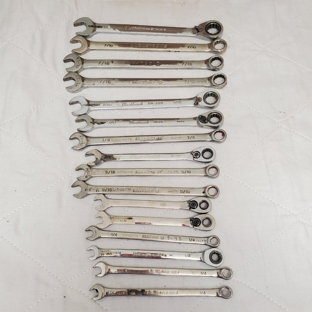 Lot of 16 Assorted Combination Wrench Set LOT-729