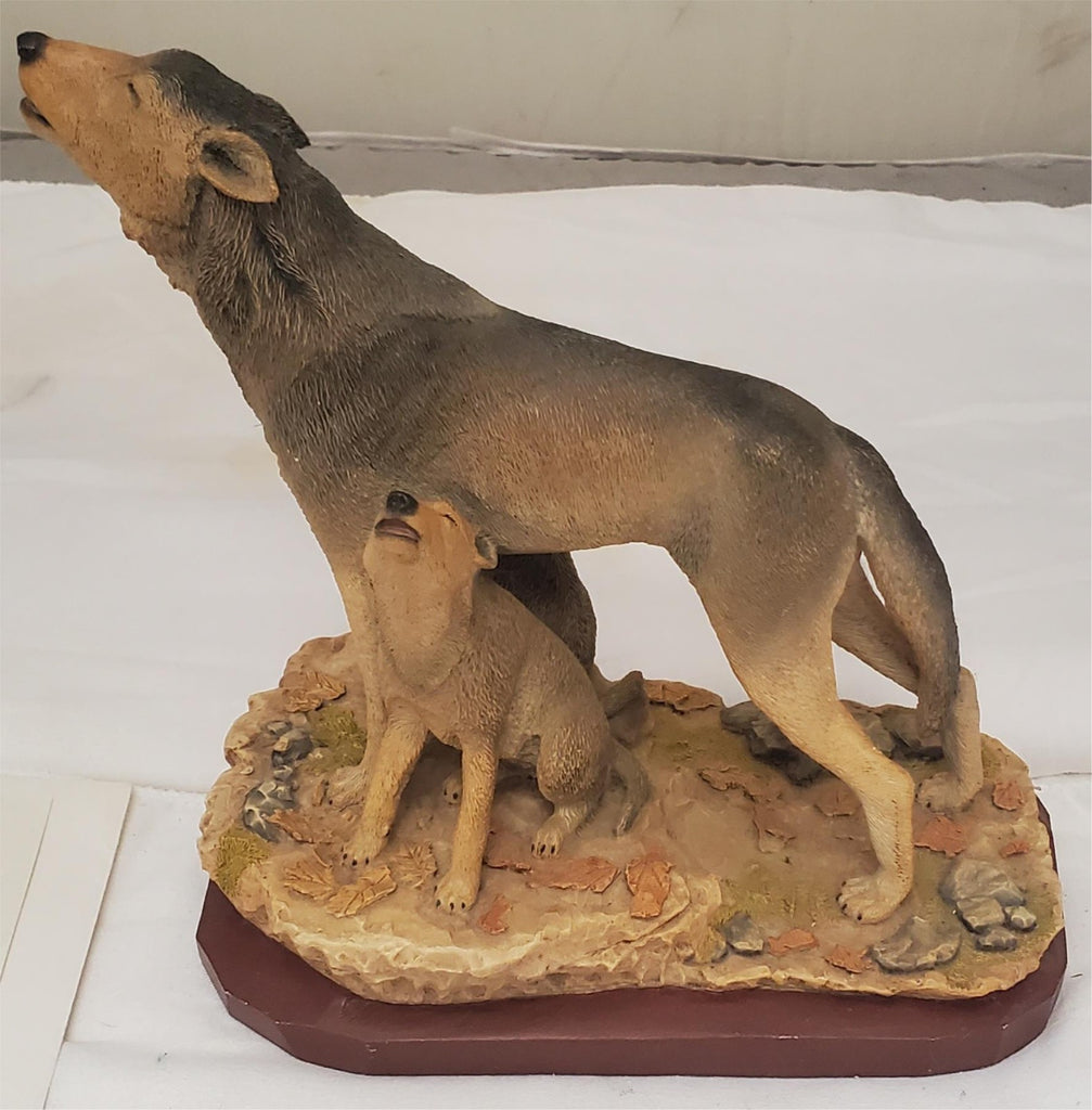 Estevez Creations Limited Wolves Wolf Autumn Lesson Made in Mexico Sculpture