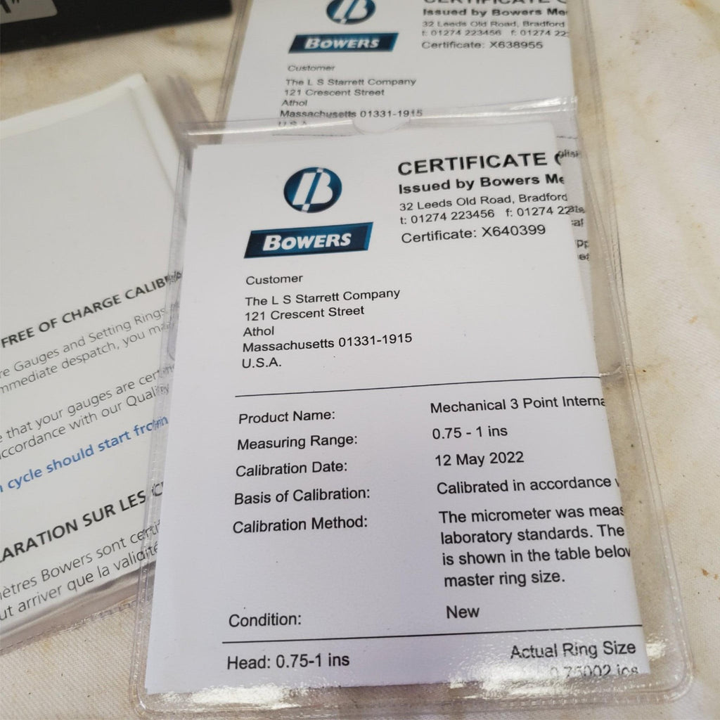 Starrett 78XTZ-1 Internal Micrometer Steel Setting Ring