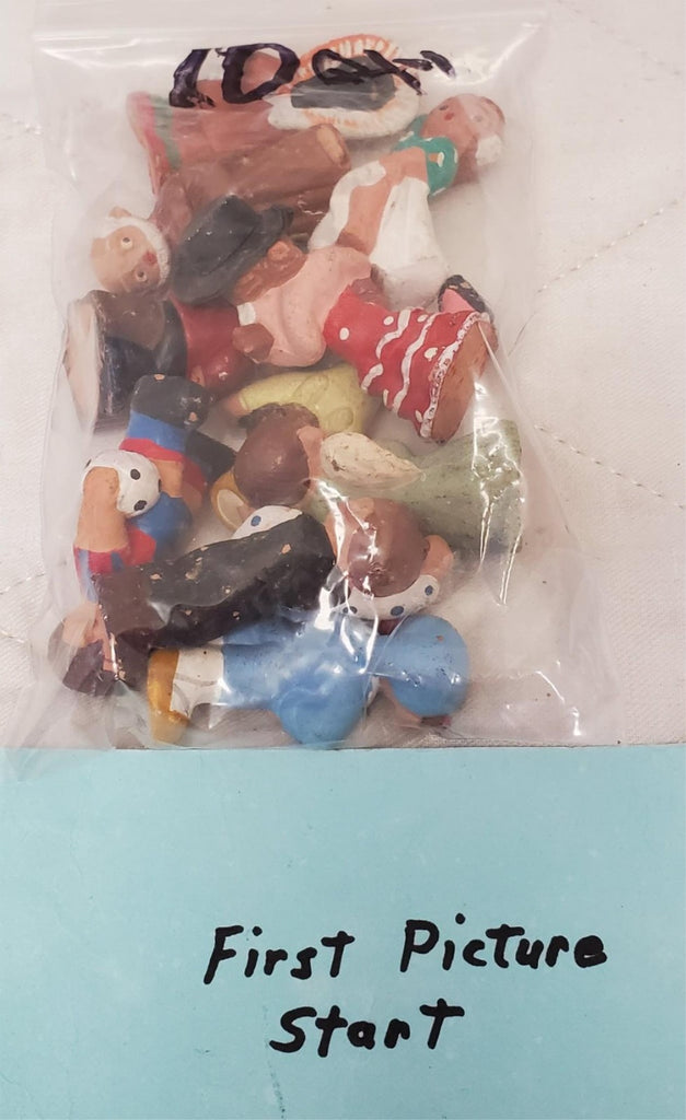 Lot of 10 Vintage Terra Cotta Spanish Mud People Figurines