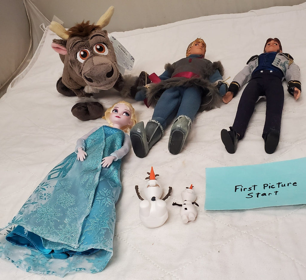 Disney Frozen Sven Anna Prince Hans Plush Reindeer Stuffed Animal & Olaf Figures