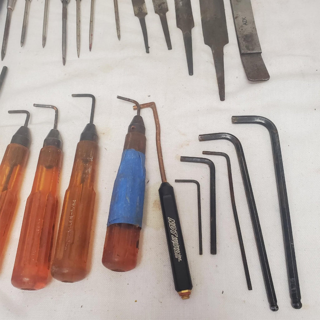 Lot of Assorted Hand Tools Files Screwdrivers Picks and Allen Wrenches LOT-766