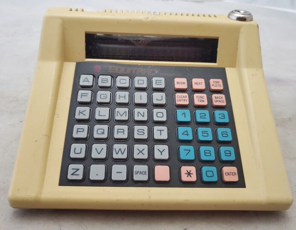 Equitrac Keyboard Display Unit Data Processing Equipment