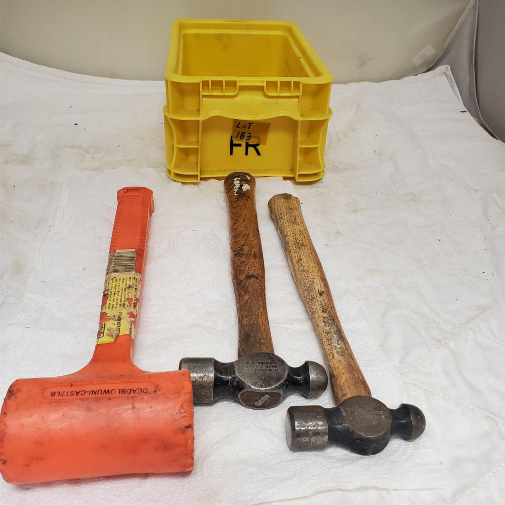 Lot of 3 Assorted Dead Blow and Ball Peen Hammers LOT-183