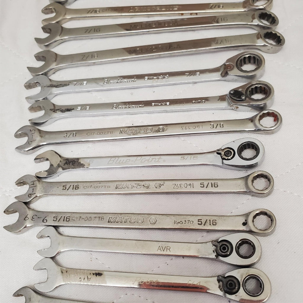 Lot of 16 Assorted Combination Wrench Set LOT-729