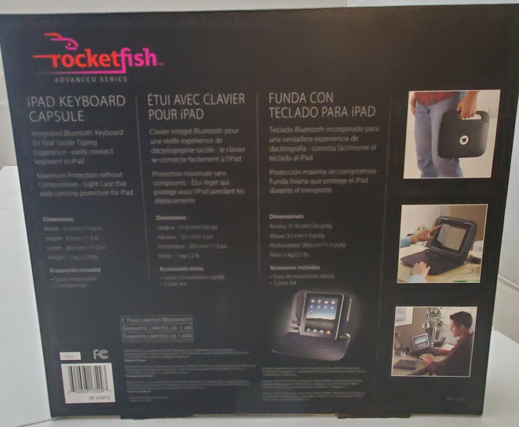 New ROCKETFISH Keyboard / Stand / Case for APPLE IPAD