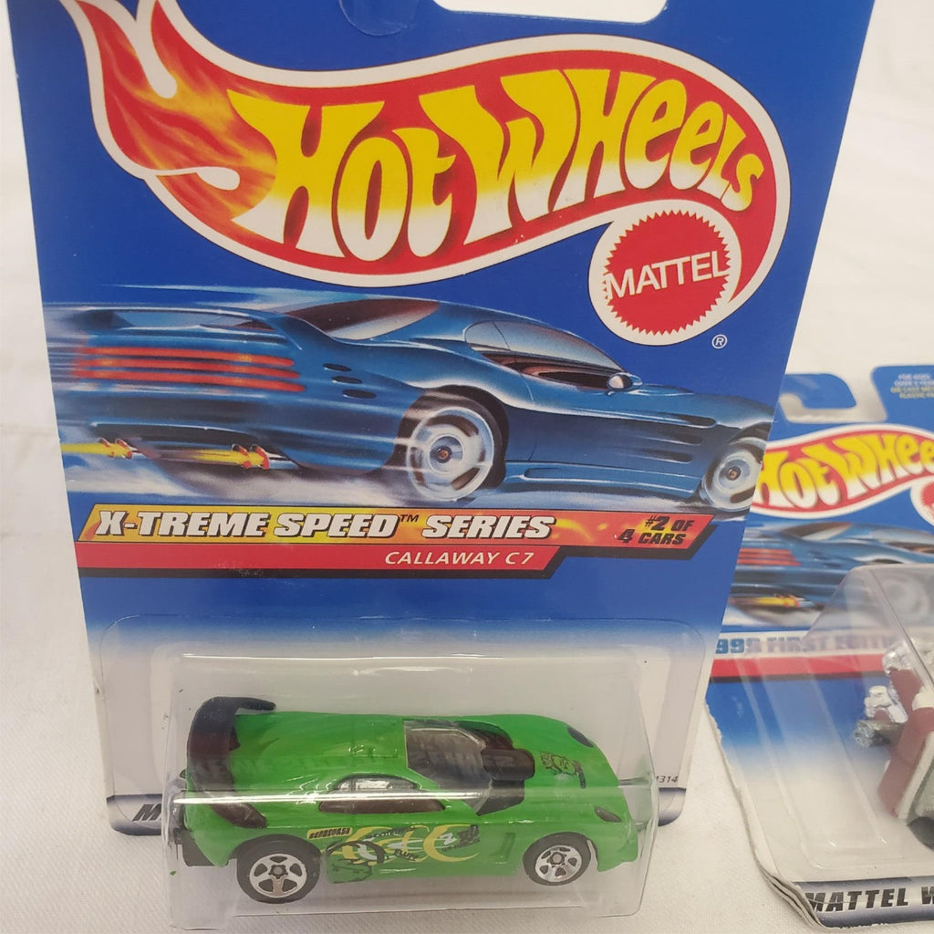 Hot Wheels 1999 X-Treme Speed Series Callaway C7 Car & First Editions Tee’d Off