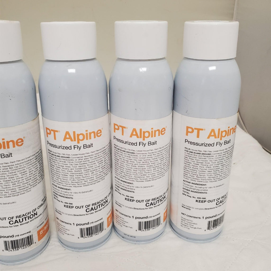 Lot of 6 - 16 oz PT Alpine Pressurized Fly Bait Insecticide Control House
