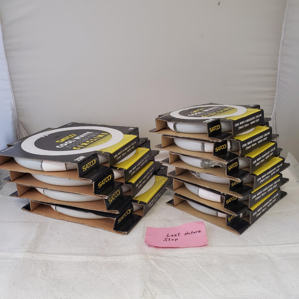 Lot of SATCO Various 8" 12" Circline Rapid Start Fluorescent Light Bulbs