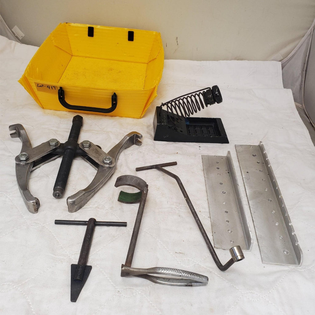 Tool & Parts Lot – Gear Puller, T-Handle Tool, Brackets, & More LOT-417