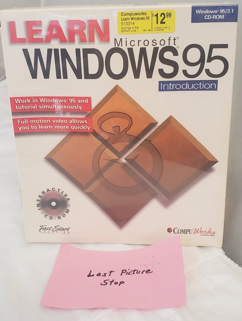 Vintage 1995 Learn Windows 95 Introduction by CompuWorks