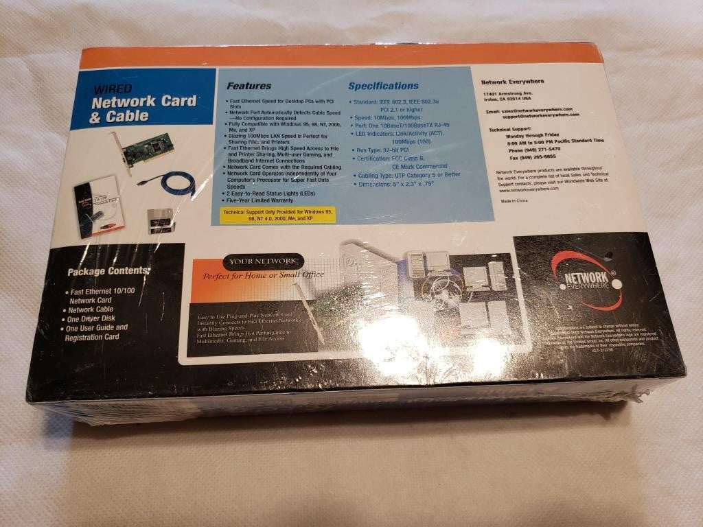 Brand New Wired Network Card And Cable Model NC100U-WM Network Everywhere