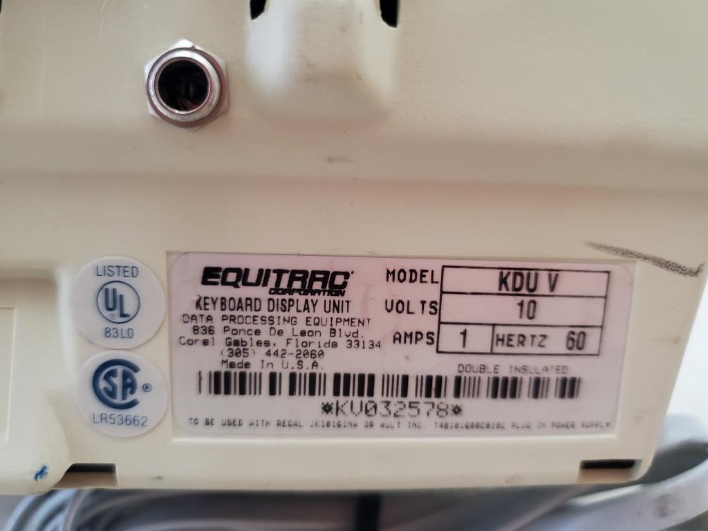Vintage EQUITRAC DCT IV Keyboard Display Unit Data Processing Equipment