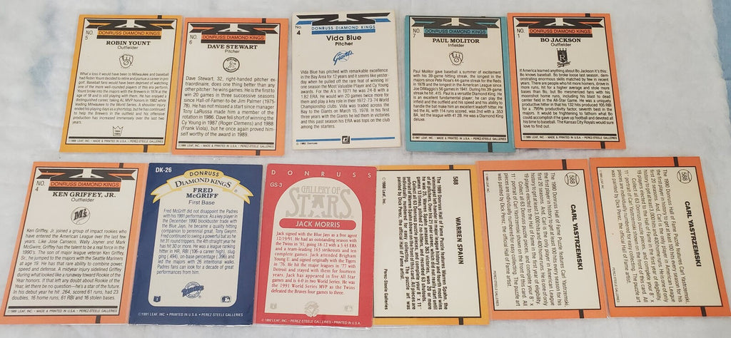 Donruss Diamond Kings Vida Blue, Fred McGriff & More Basketball Trading Cards