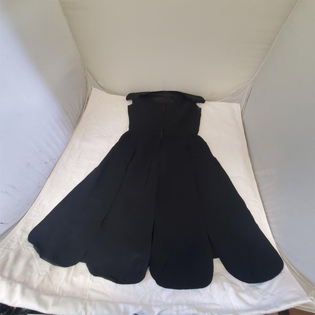 Vintage Women Fashion Sleeveless Black Dress