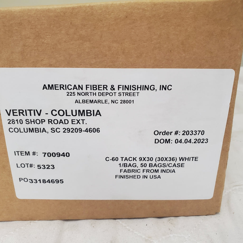 50 American Fiber & Finishing C-60 30in x 36in Tack Rags Cloth 700940 Case