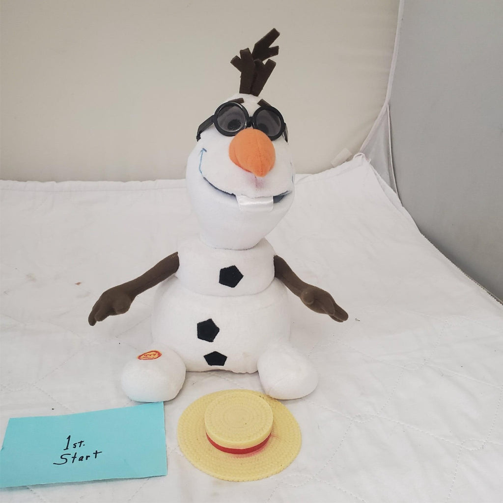 Original Disney Store Olaf Singing Plush With Hat Stuff Toy