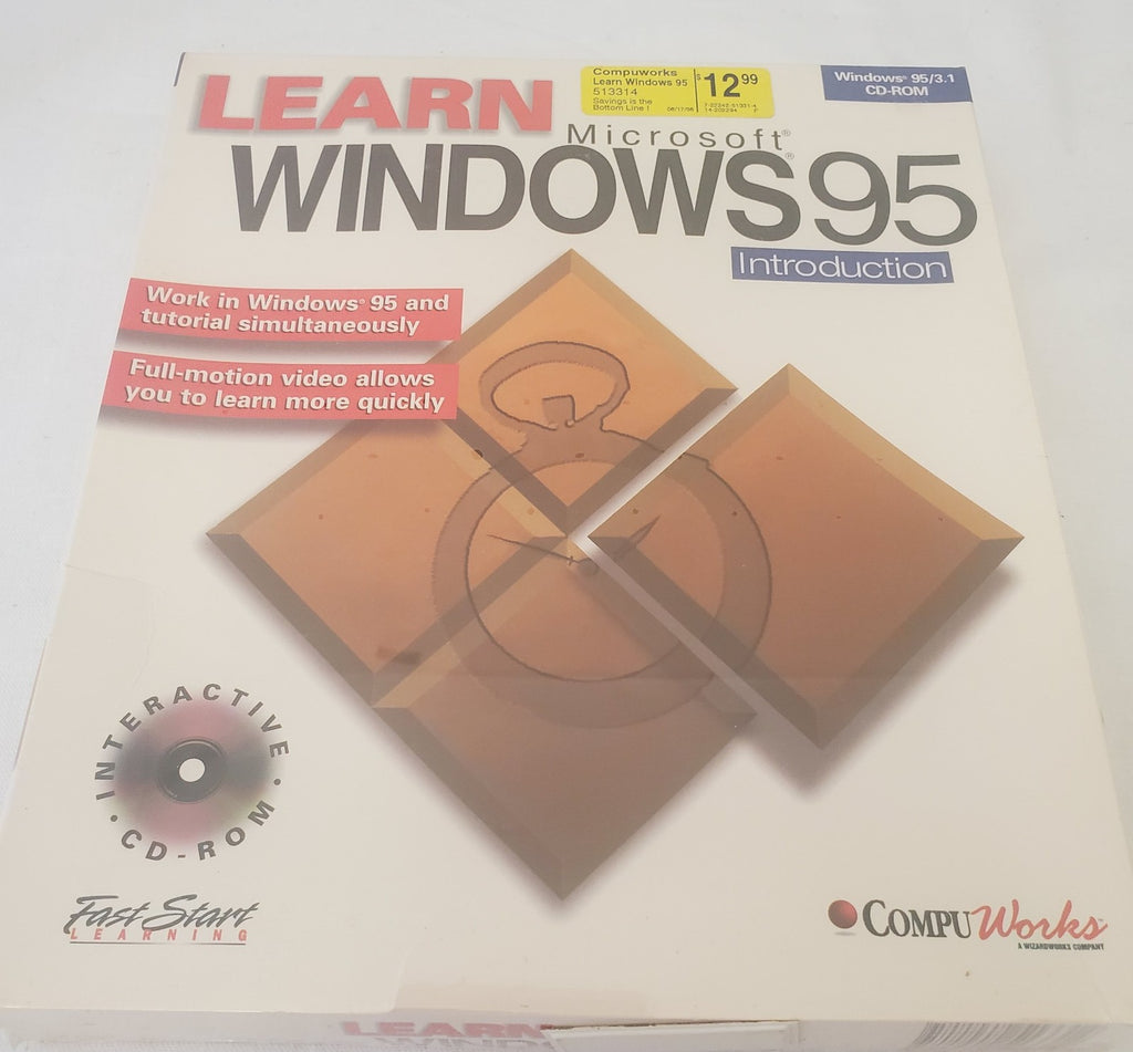 Vintage 1995 Learn Windows 95 Introduction by CompuWorks