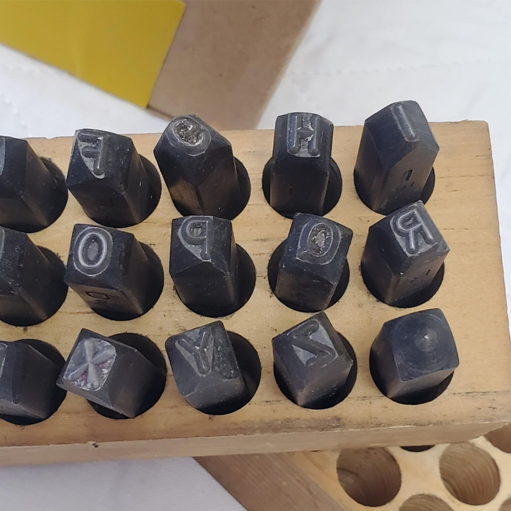 BDX Lab Test Hardened Hammer End 3/16 Letters A-Z Steel Stamps Lot 487