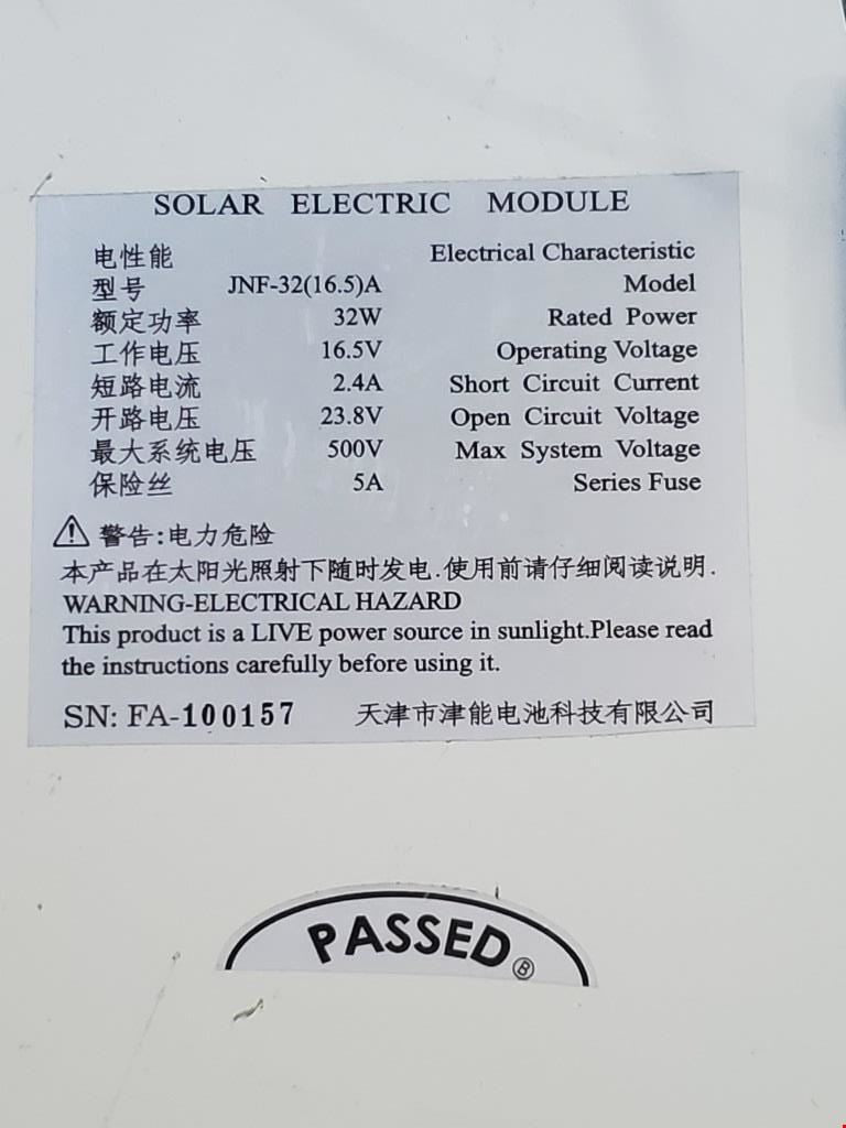 Solar Electric Module JNF-32 Polycrystalline Solar Panel Powered Charging