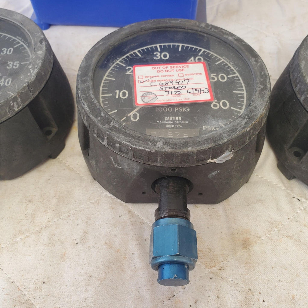 Lot of 3 Locamotive Lub Oil Pressure Gauges LOT 511