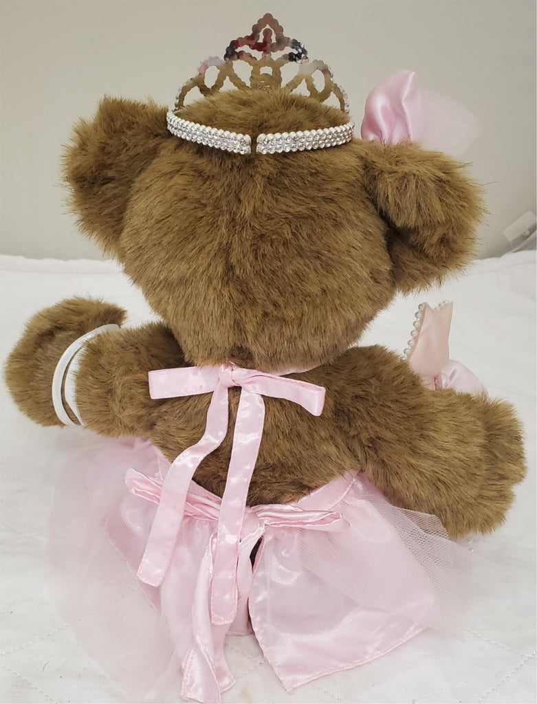 Build a Bear Workshops Brown Bear With Pink Ballerina Tutu Outfit