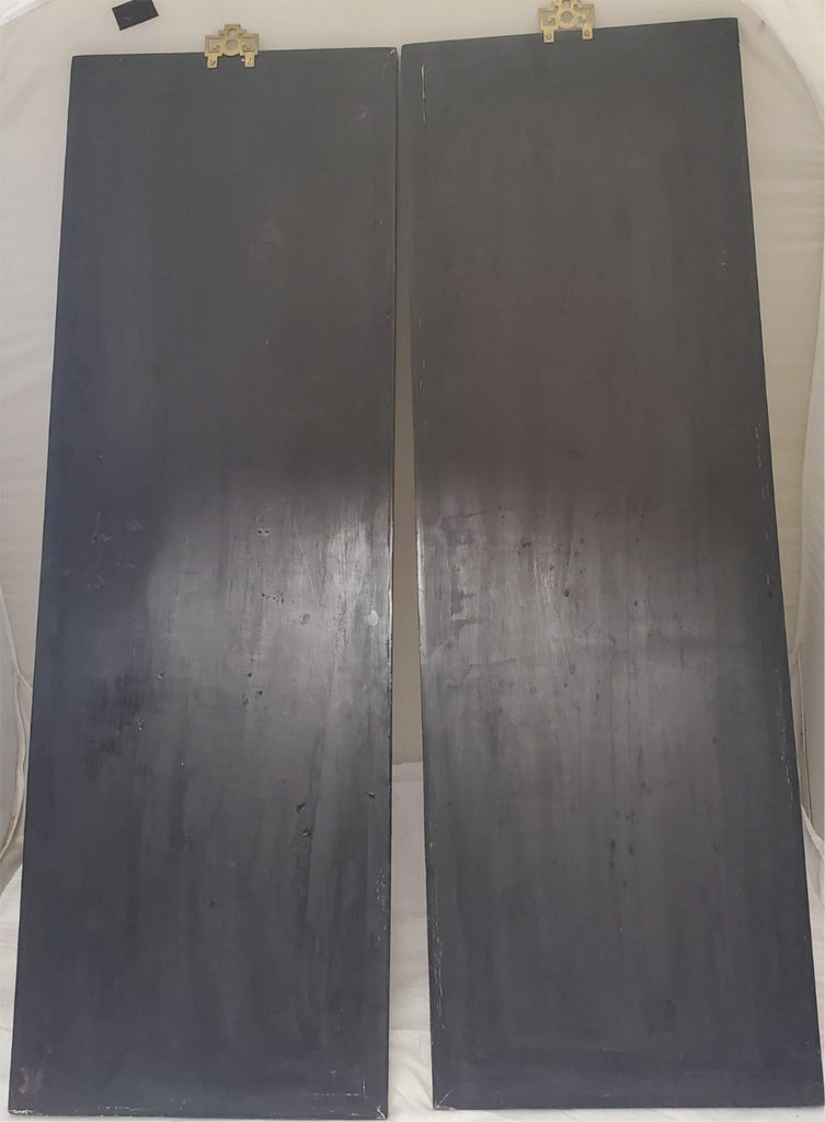 Pair Vintage Japanese laquer Wall Panels