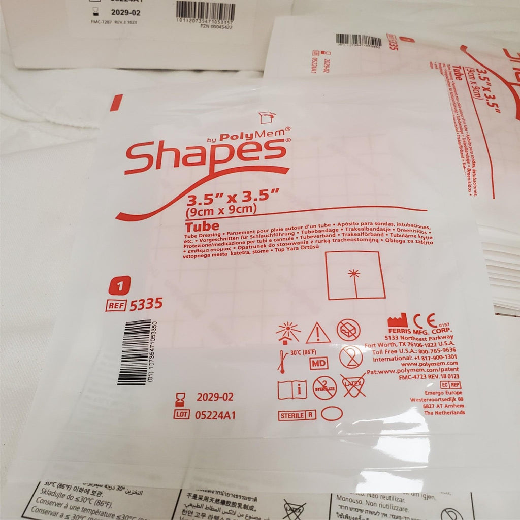PolyMem 5335 Shapes Tube Dressing 9cmx9cm Medical Wound Care