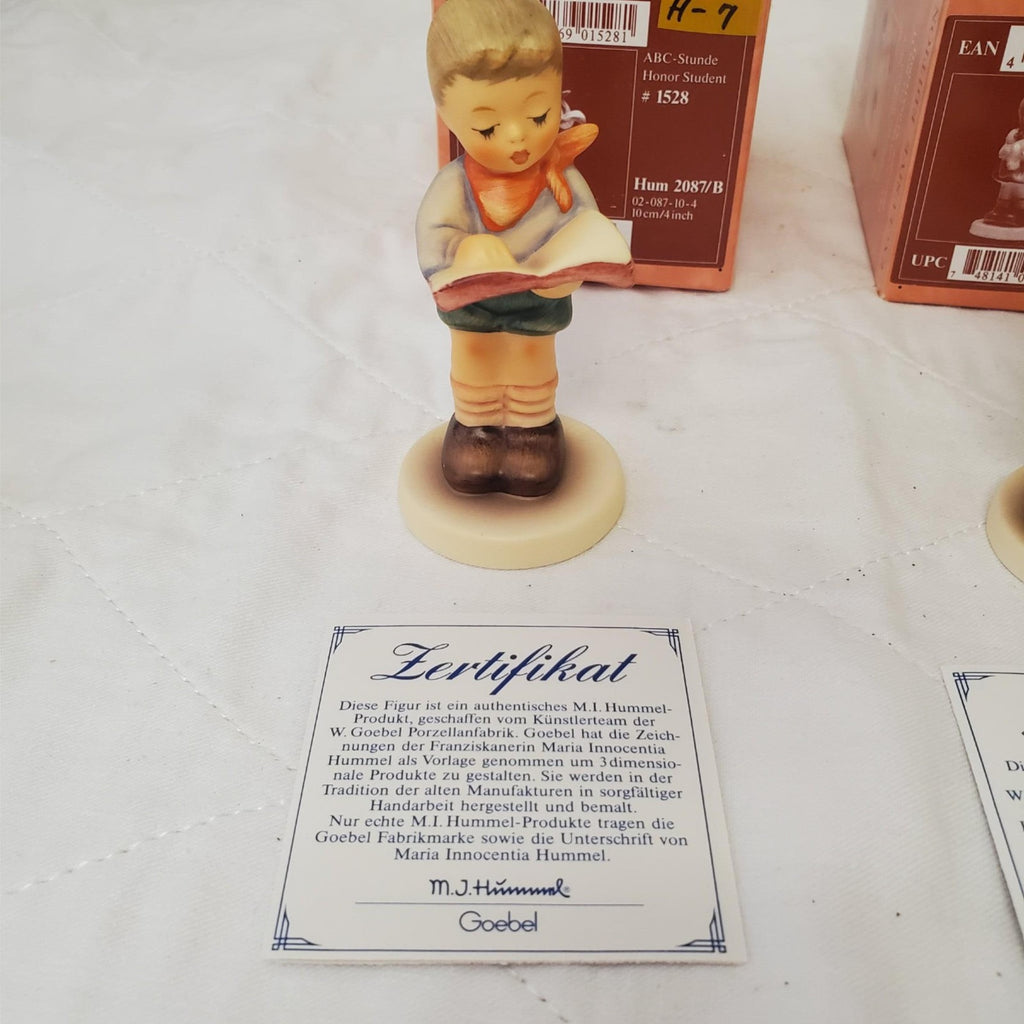 Set of 3 Hummel Figurines Honor Student , Puppet Princess & Pigtails H-7