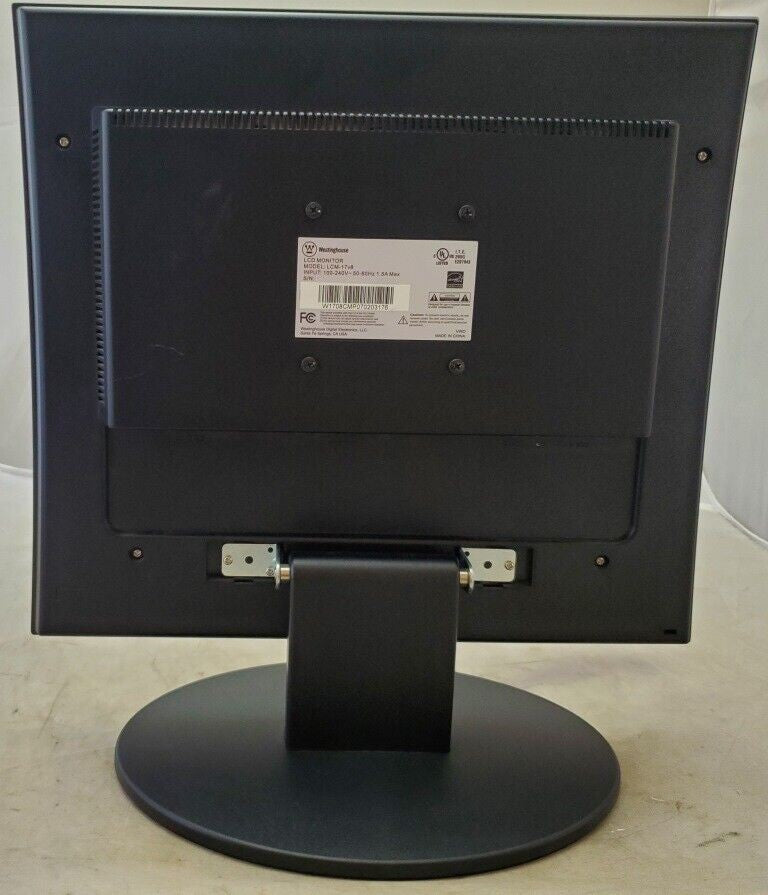 Westinghouse LCM-17V8 LCD Display Black Color Computer Monitor