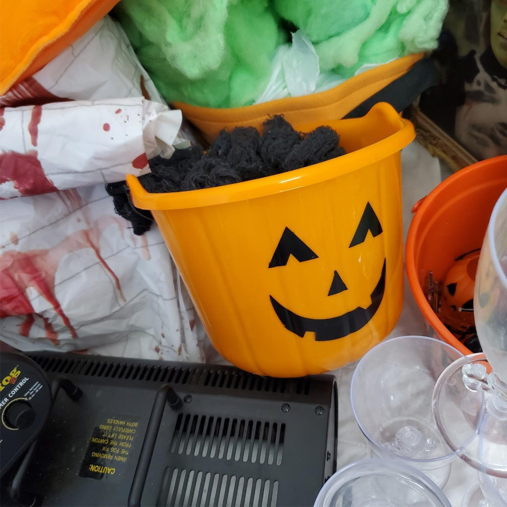 Halloween Decor Party Supplies bundle with Fog Machine Bulbs Goblets and Props