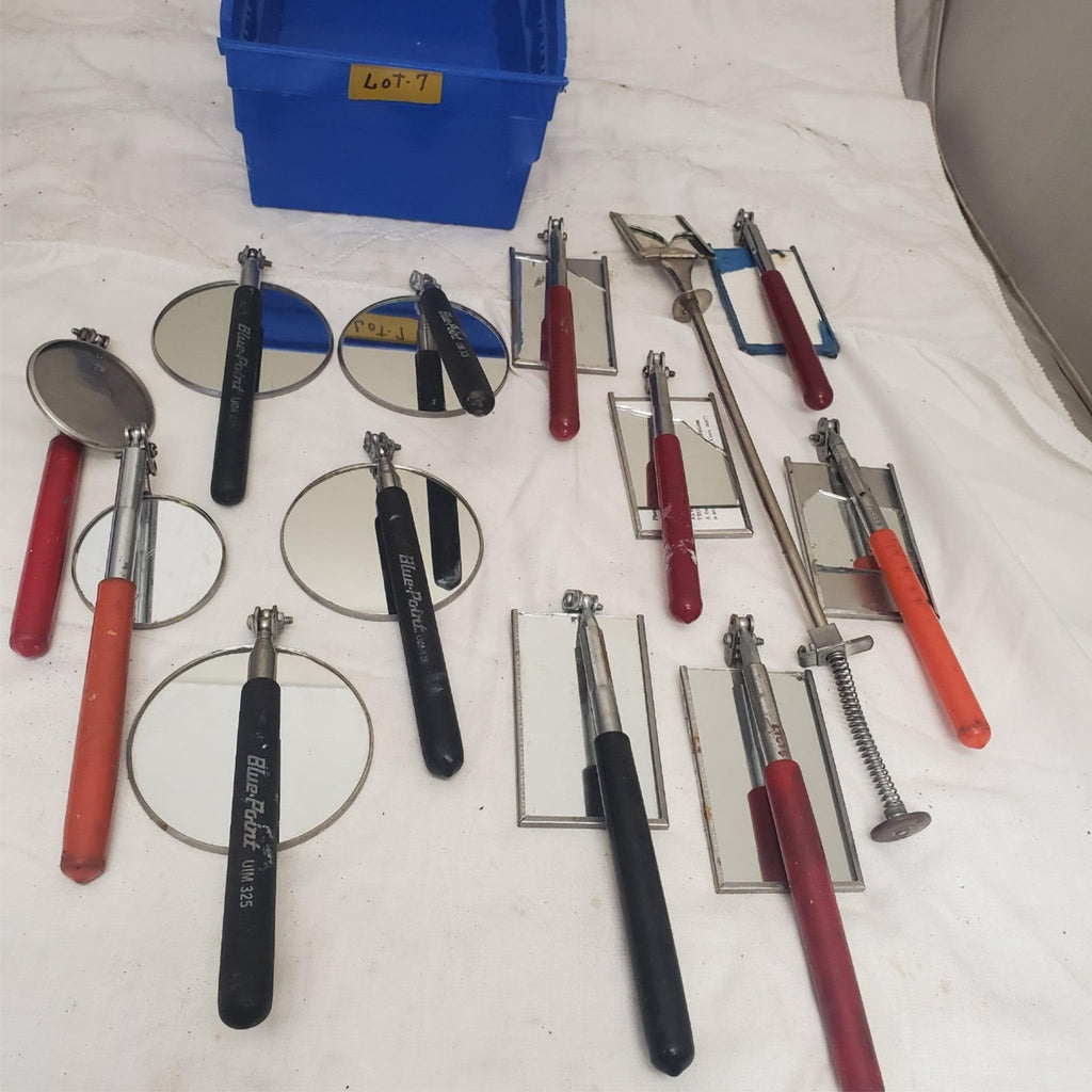 Lot of 13 Assorted Shapes and Sizes Blue Point Inspection Mirror Set LOT-7