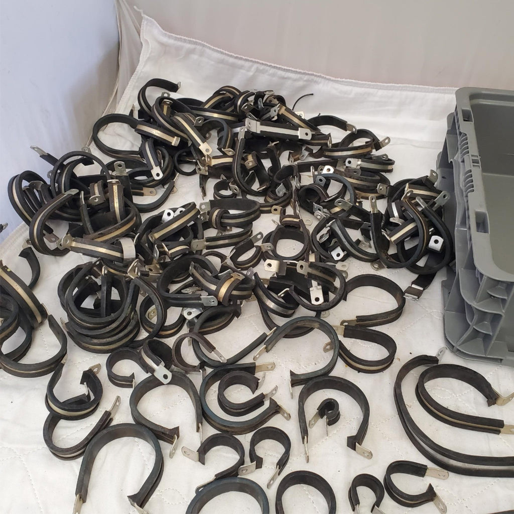 Lot of Assorted Cushion Clamps Black Galvanized Steel LOT 639