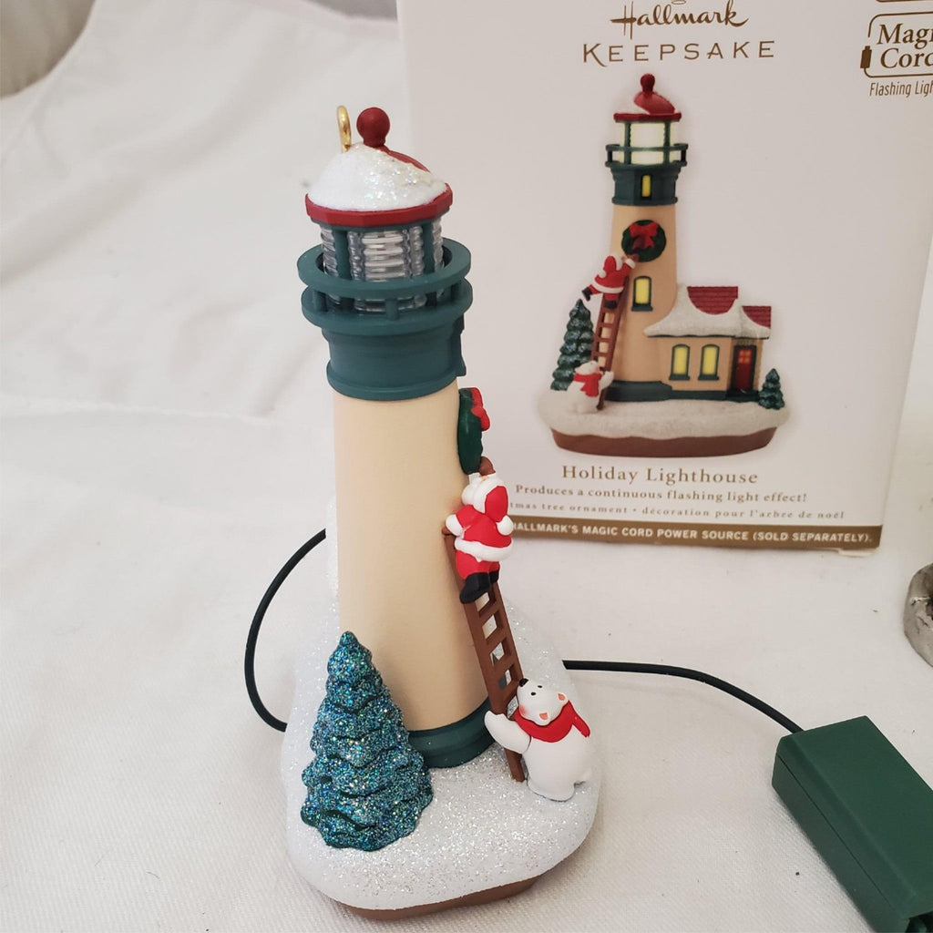 Hallmark Keepsake Ornament Holiday Lighthouse & Leaning Tower of Pisa